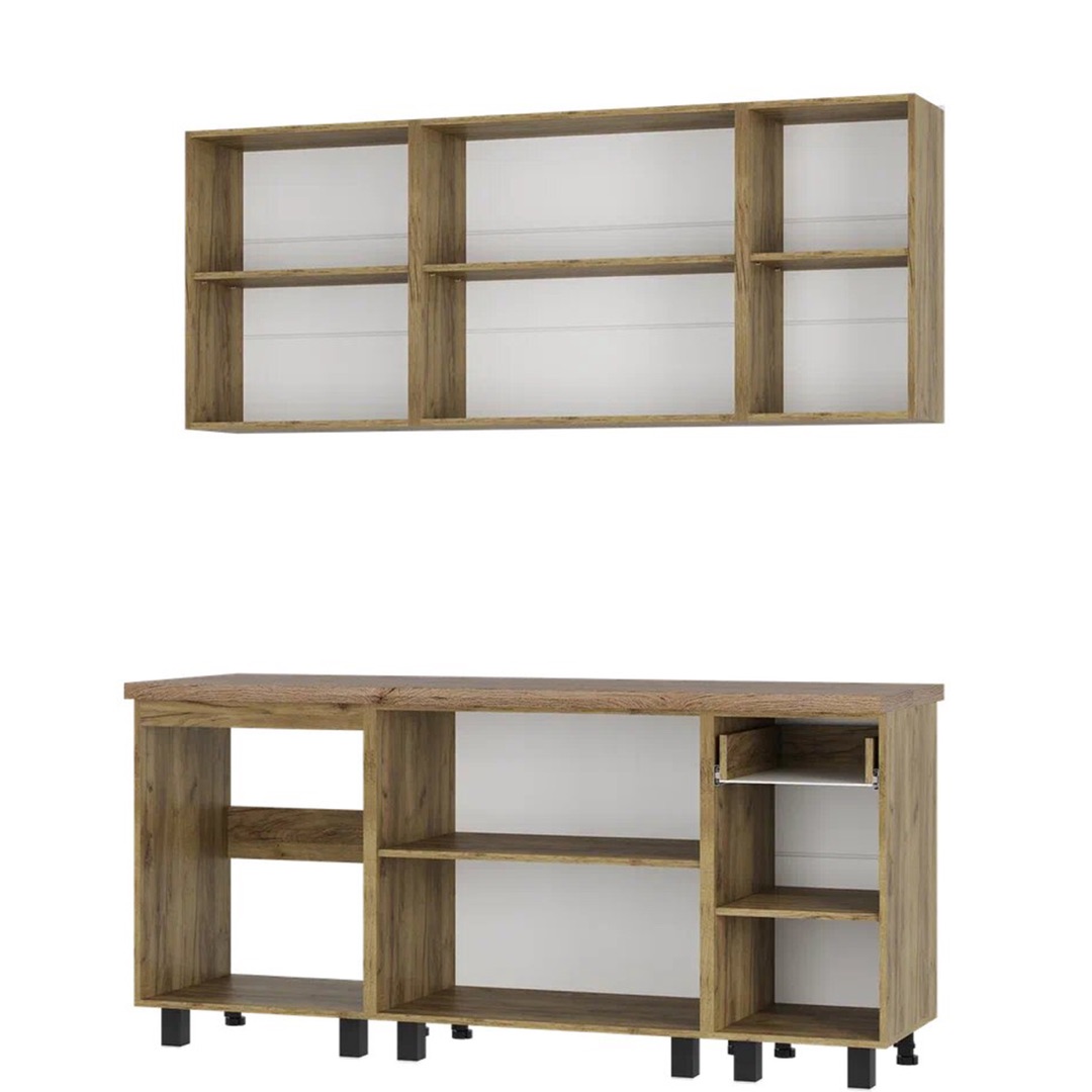 1,80 "Тина" Кухня крафт/белый