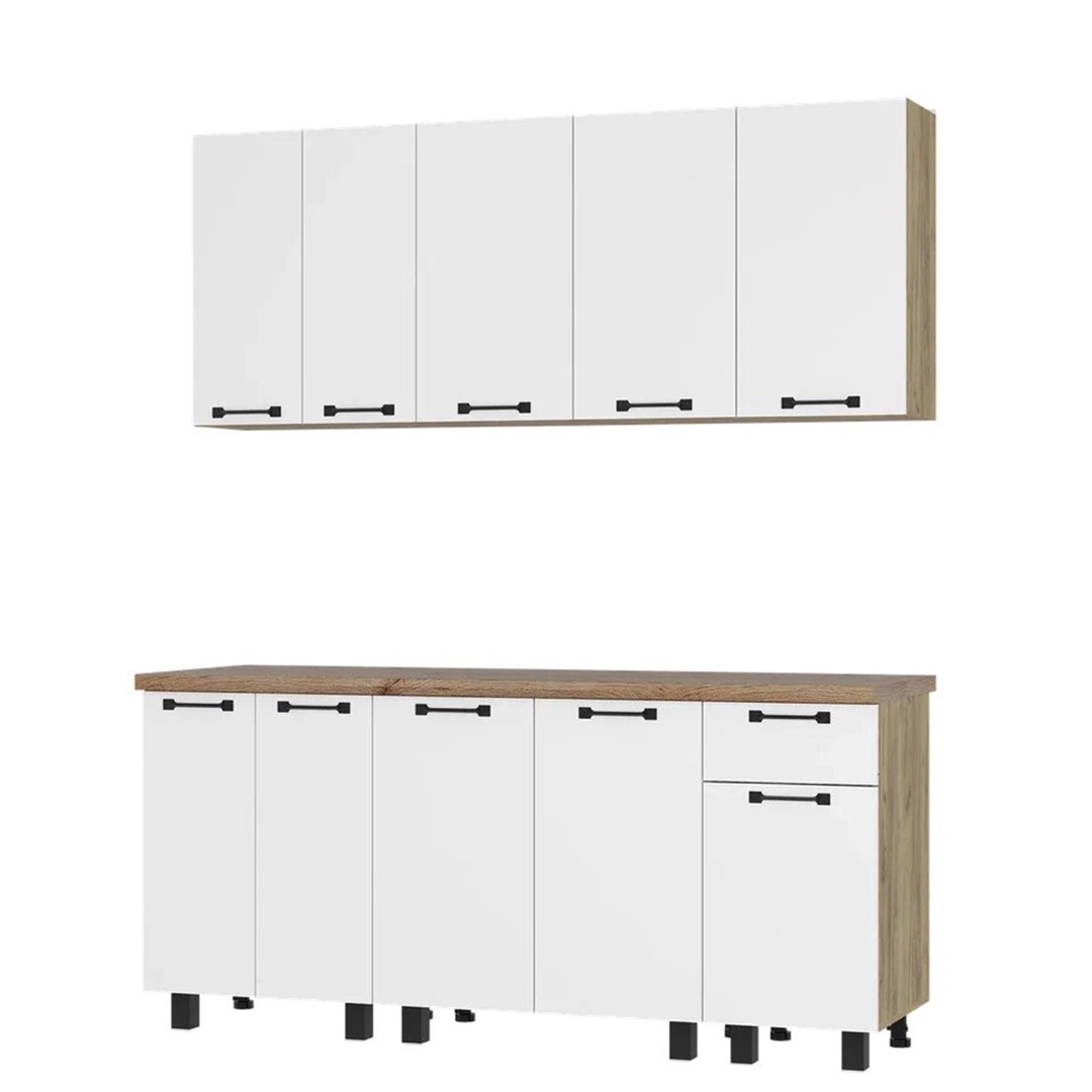 1,80 "Тина" Кухня крафт/белый