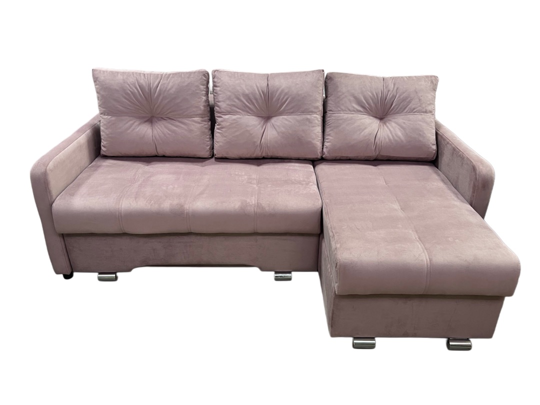 "Барселона" диван угловой с трапецией ППУ+ПБ, Тик-так, СМ 1,95*1,6