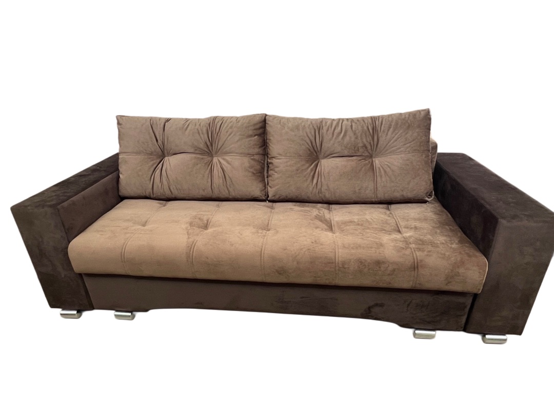 "Дублин" диван прямой, ПБ+ППУ, бельевой ящик, Тик-так, СМ 1,9*1,6