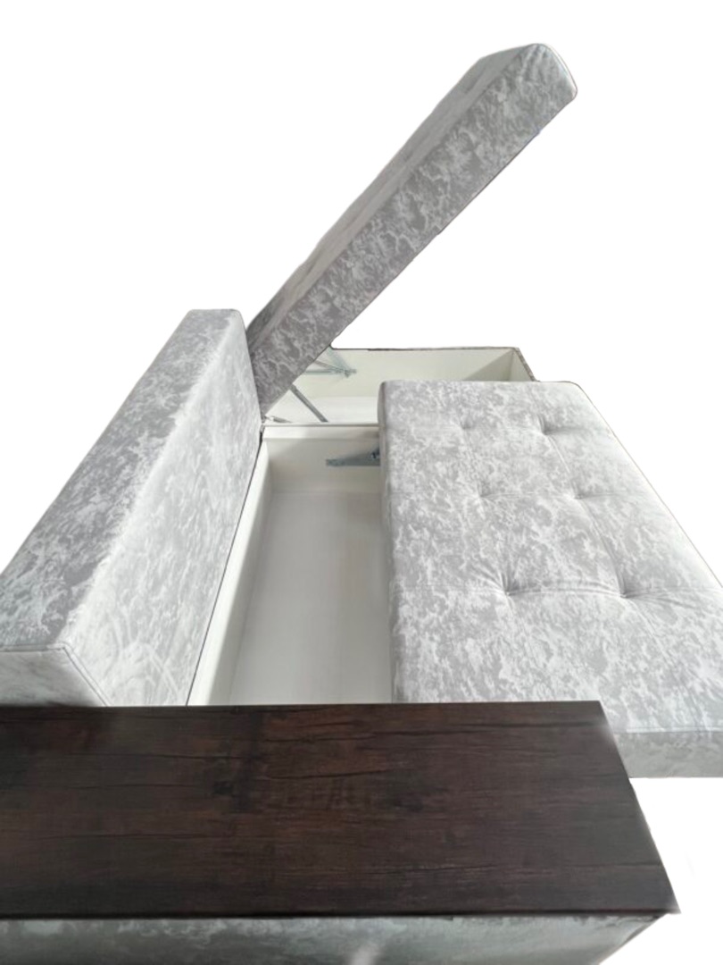 "Вегас" диван угловой с трапецией и многофункциональным подлокотником, УПБ, Тик-так, СМ 2,0*1,5 