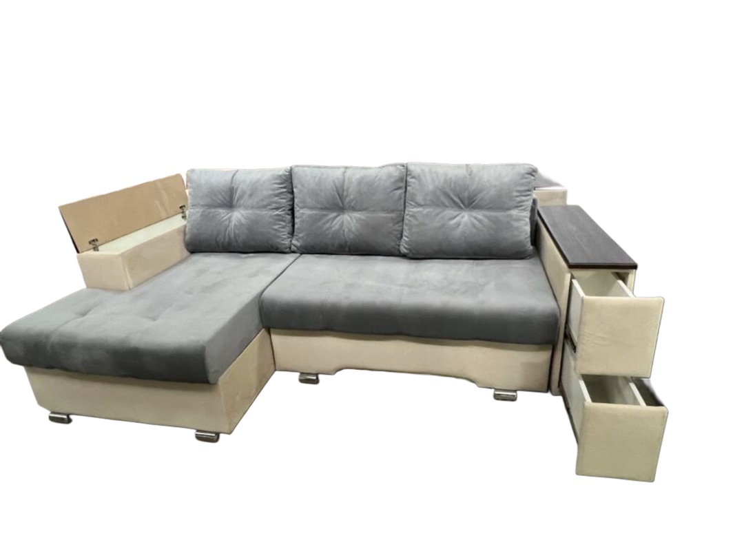 "Вегас" угловой с увел.атаман,многофункциональным подлокотником, УПБ, Тик-так,СМ2,0*1,5(Угол левый7)