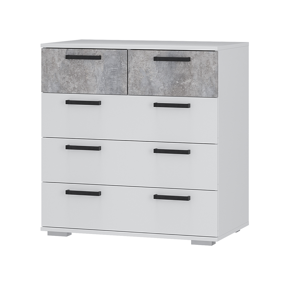 "Стандарт №5" Комод (белый/цемент светлый) 