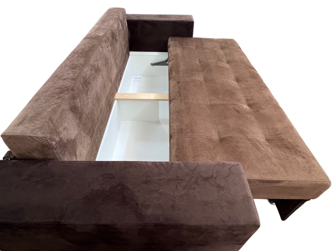 "Дублин" диван прямой, ПБ+ППУ, бельевой ящик, Тик-так, СМ 1,9*1,6