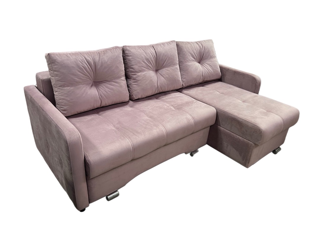 "Барселона" диван угловой с трапецией ППУ+ПБ, Тик-так, СМ 1,95*1,6