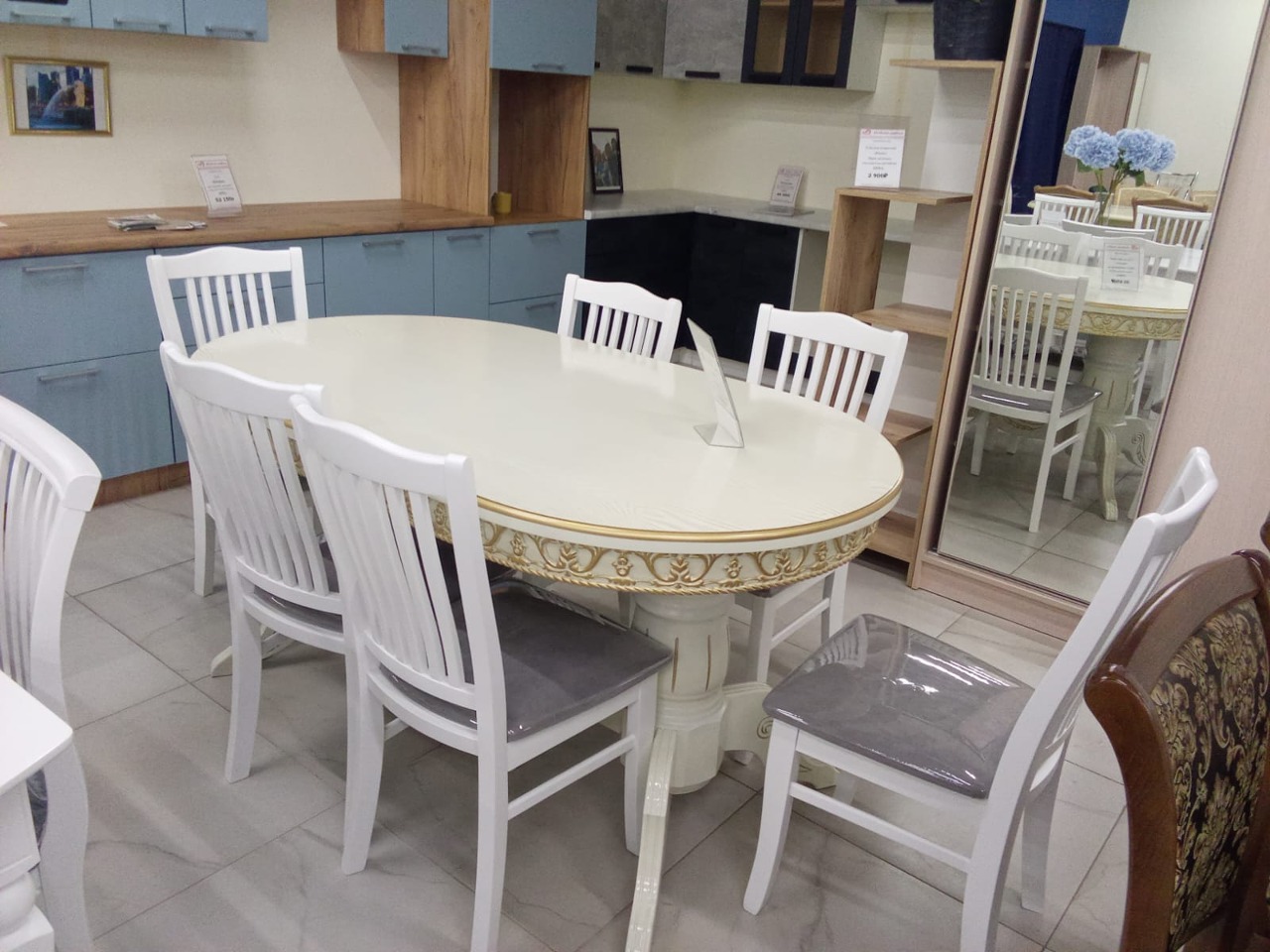 Стол на двух лапах "Версаче" 1,6*2,0  (Сл. Кость)