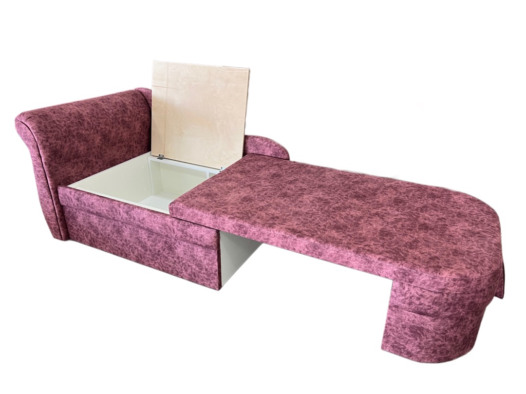 "СМАРТ" кушетка, ППУ, бельевой ящик, выкатной, СМ 1,96*0,76, правая