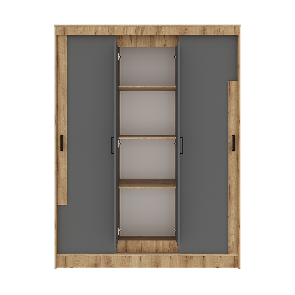 "Смарт" Шкаф-купе ШКК-06 (Крафт/графит)