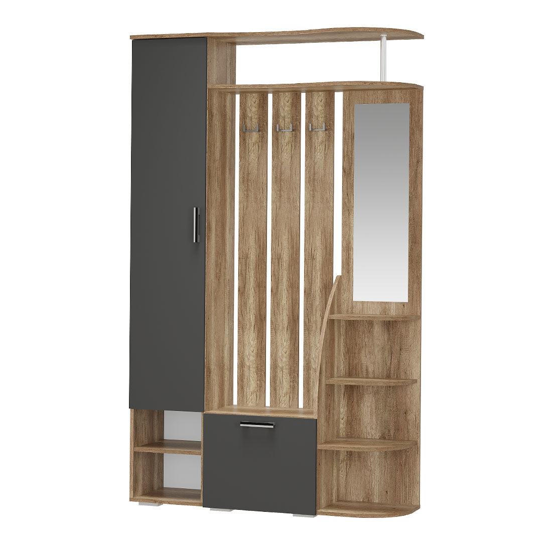 "Агата" Прихожая ПР-03 дуб каньон/графит