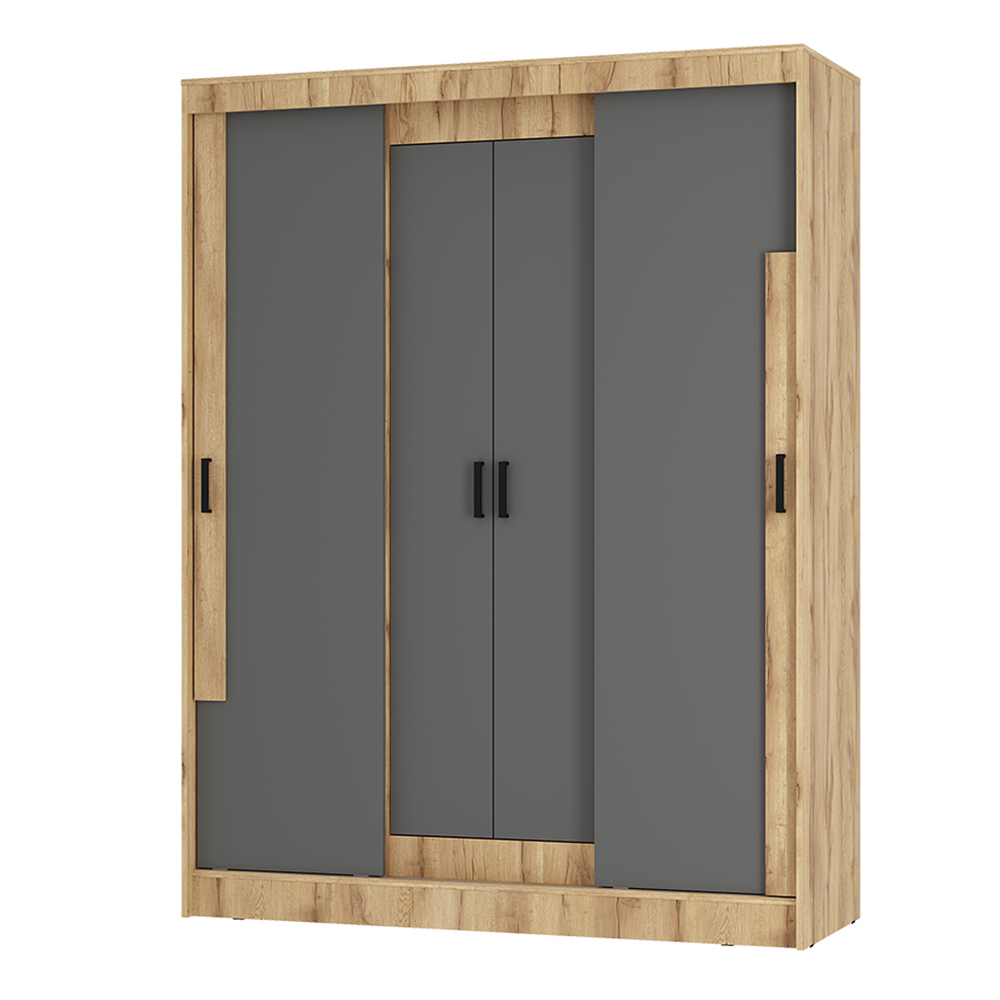 "Смарт" Шкаф-купе ШКК-06 (Крафт/графит)