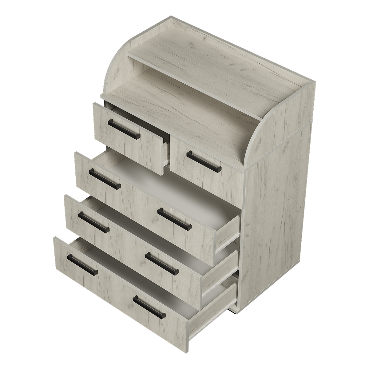 "Стандарт №1" Комод (Дуб крафт белый) 