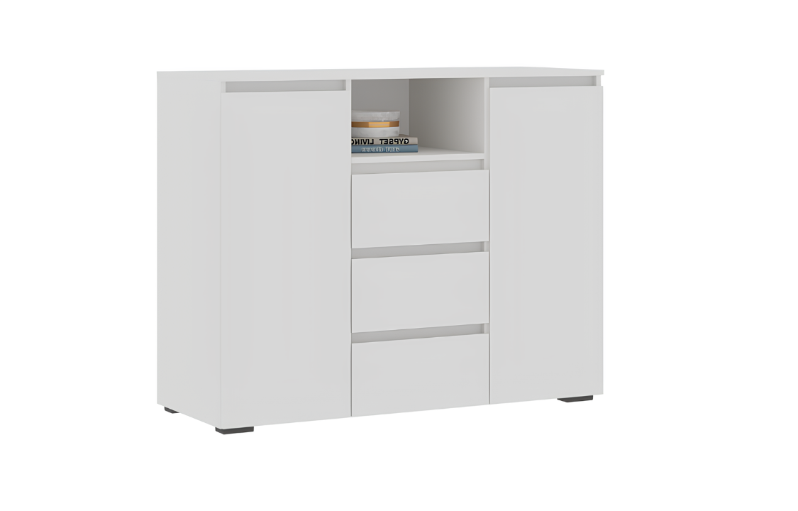 ХЕЛЕН КМ 01 Комод 1202 (1.202х0.958х0.460)ФАСАД БЕЛЫЙ/ КОРПУС БЕЛЫЙ