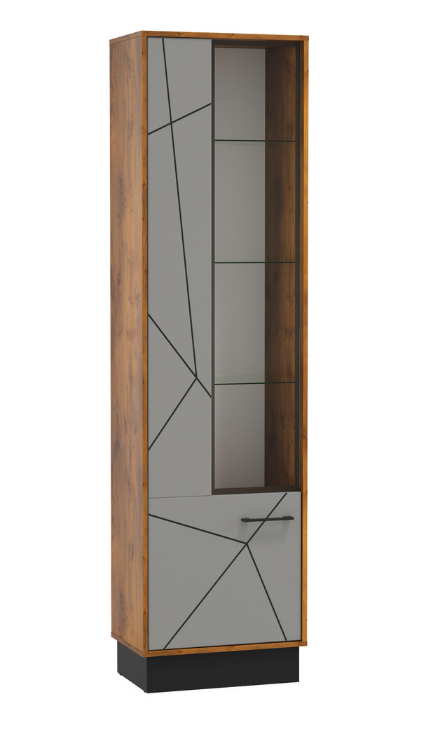 54.01 Шкаф-пенал "Гамма" (левый)  (Таксония / Грей)