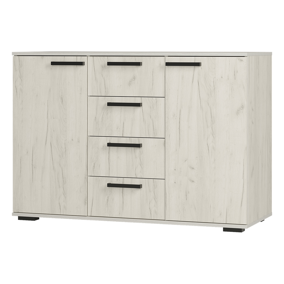 "Стандарт №2" Комод (Дуб крафт белый) 