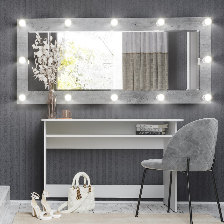 "Инстайл" Зеркало с подсветкой БЕТОН