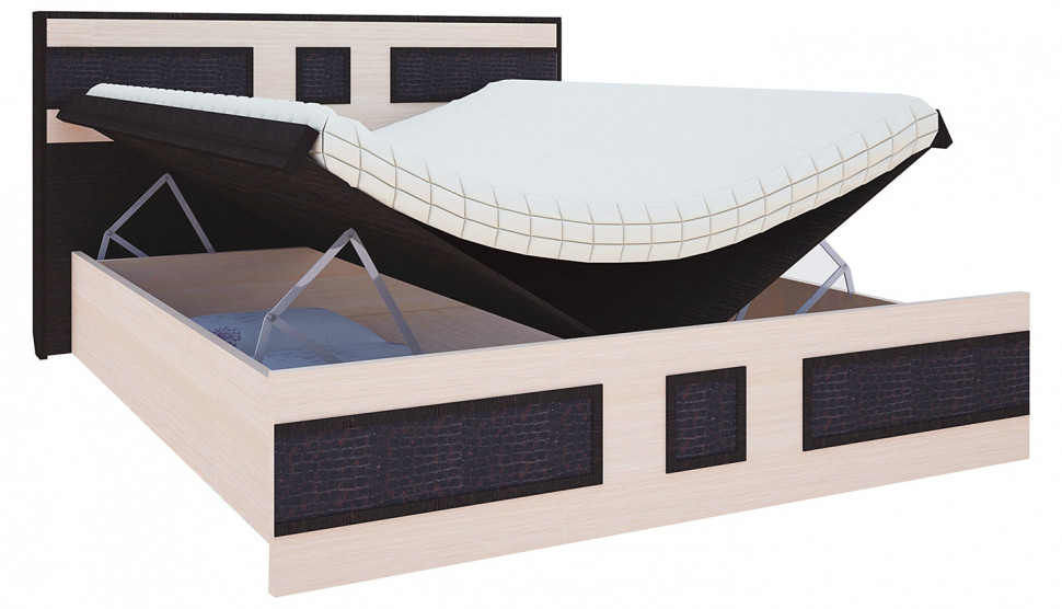 "КОНГО" ВЕНГЕ/ДУБ Кровать 2-х спальная ( матрац 2000*1400)      2165*1485*955			 (Неизвестная характеристика)