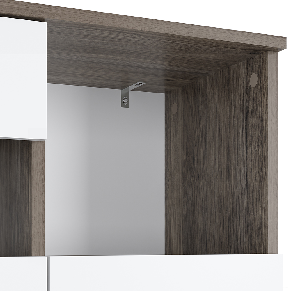 "Ева" Комод КМ-11(Дуб смоки/белый) 