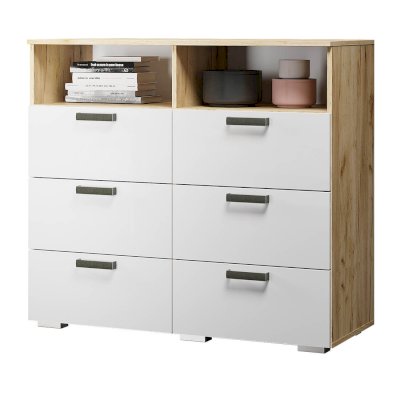 "Азаро" Комод "BTS"  Крафт/белый глянец  СНЯТО