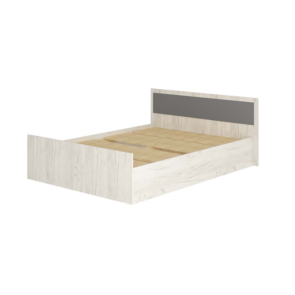 "Фиеста" кровать 1,2м LIGHT дуб крафт белый