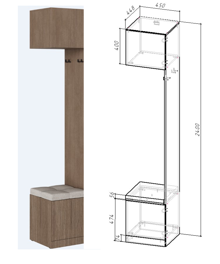 "Кантри" Стеллаж СЖ-001
