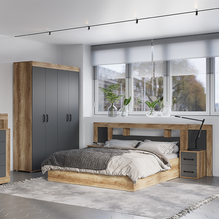 "Прима" Кровать 1,20 КР-06 Дуб каньон