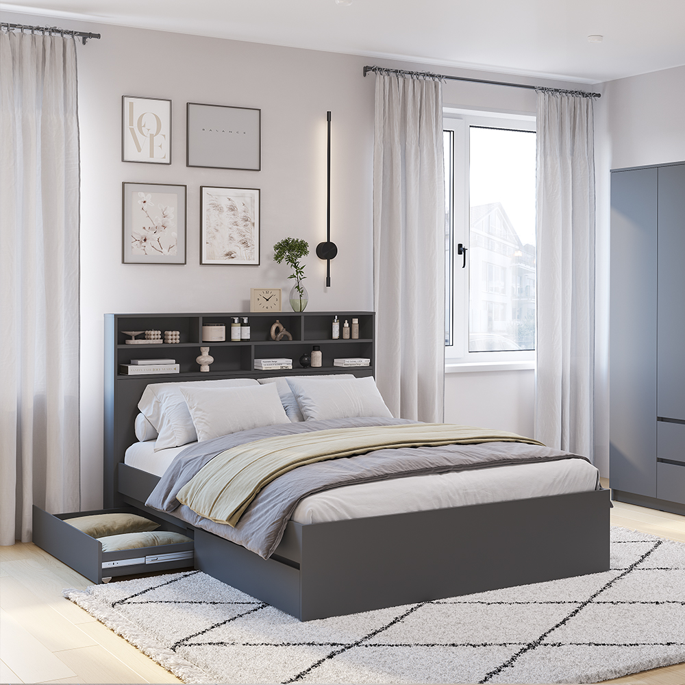 "Симпл" Стеллаж-полка СП-03 1,20  Графит