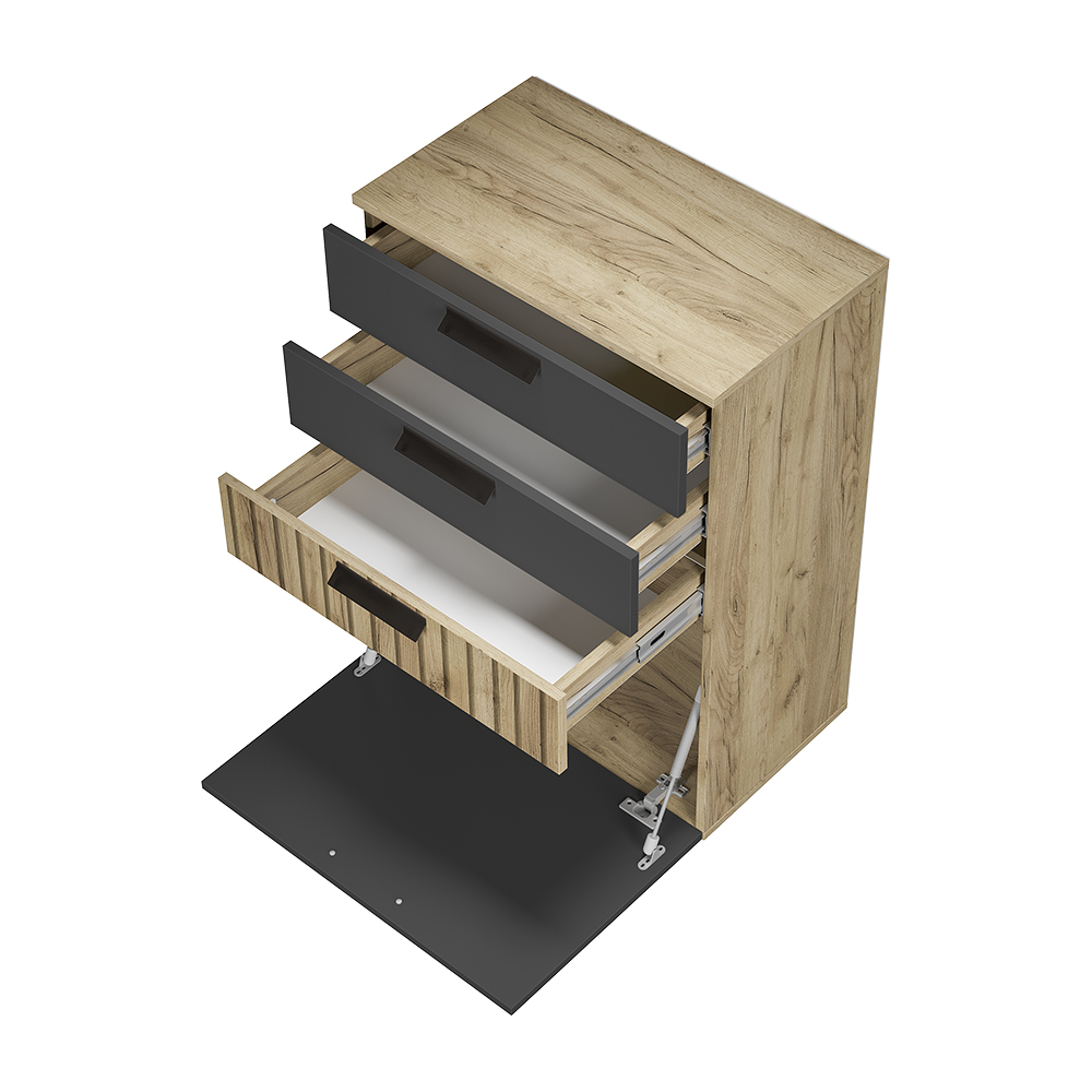 "Мишель" Комод тип 1 КМ-12 (крафт/графит)