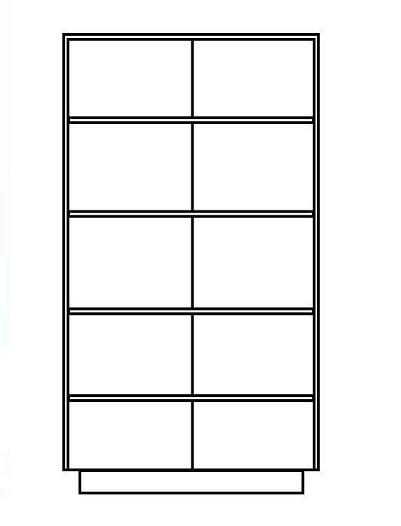 54.03 Полки для шкафа "Гамма" (2-х дв.) Таксония/Белый