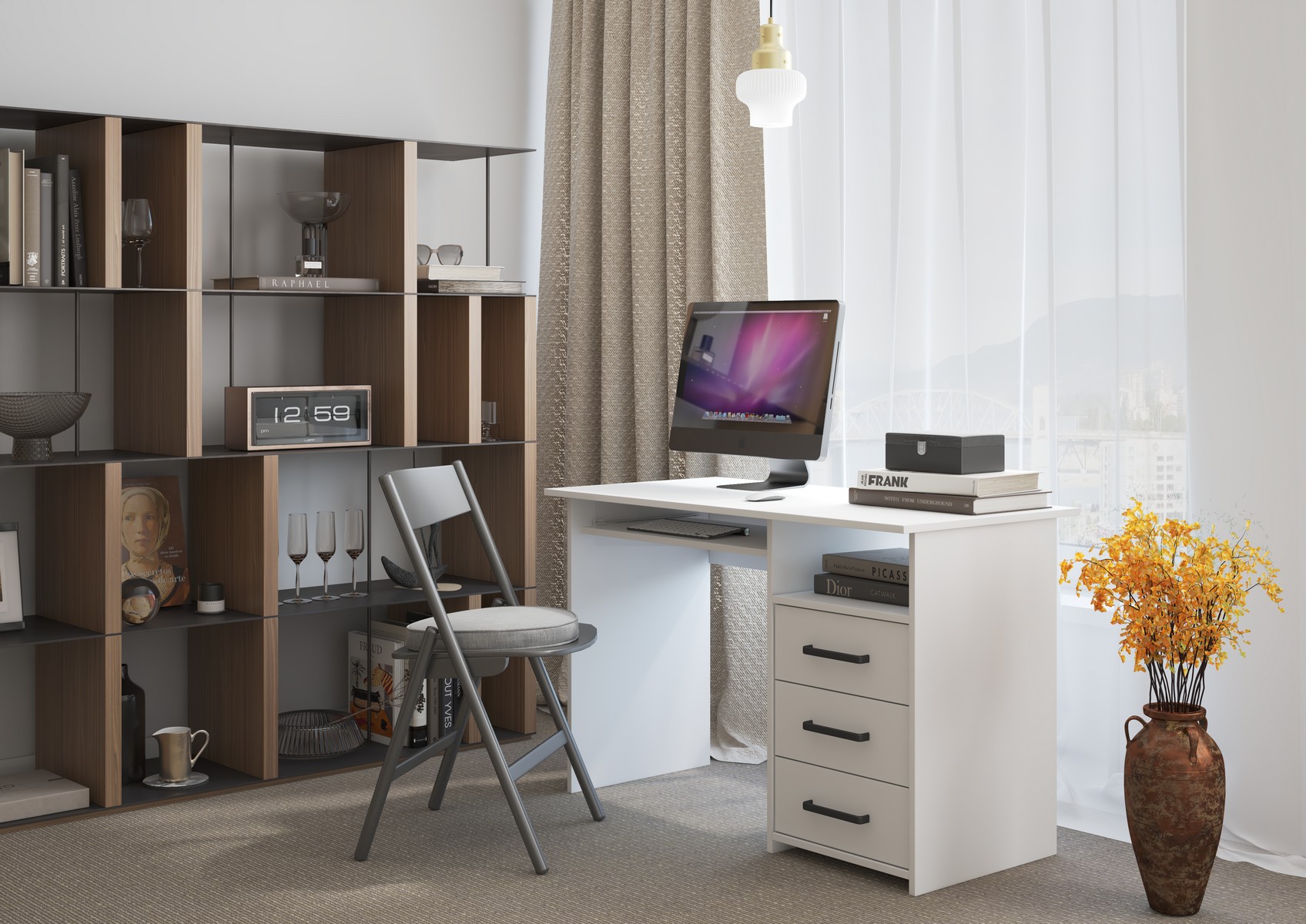 "Лик-5" Стол компьютерный СК-6 Венге/дуб молочный