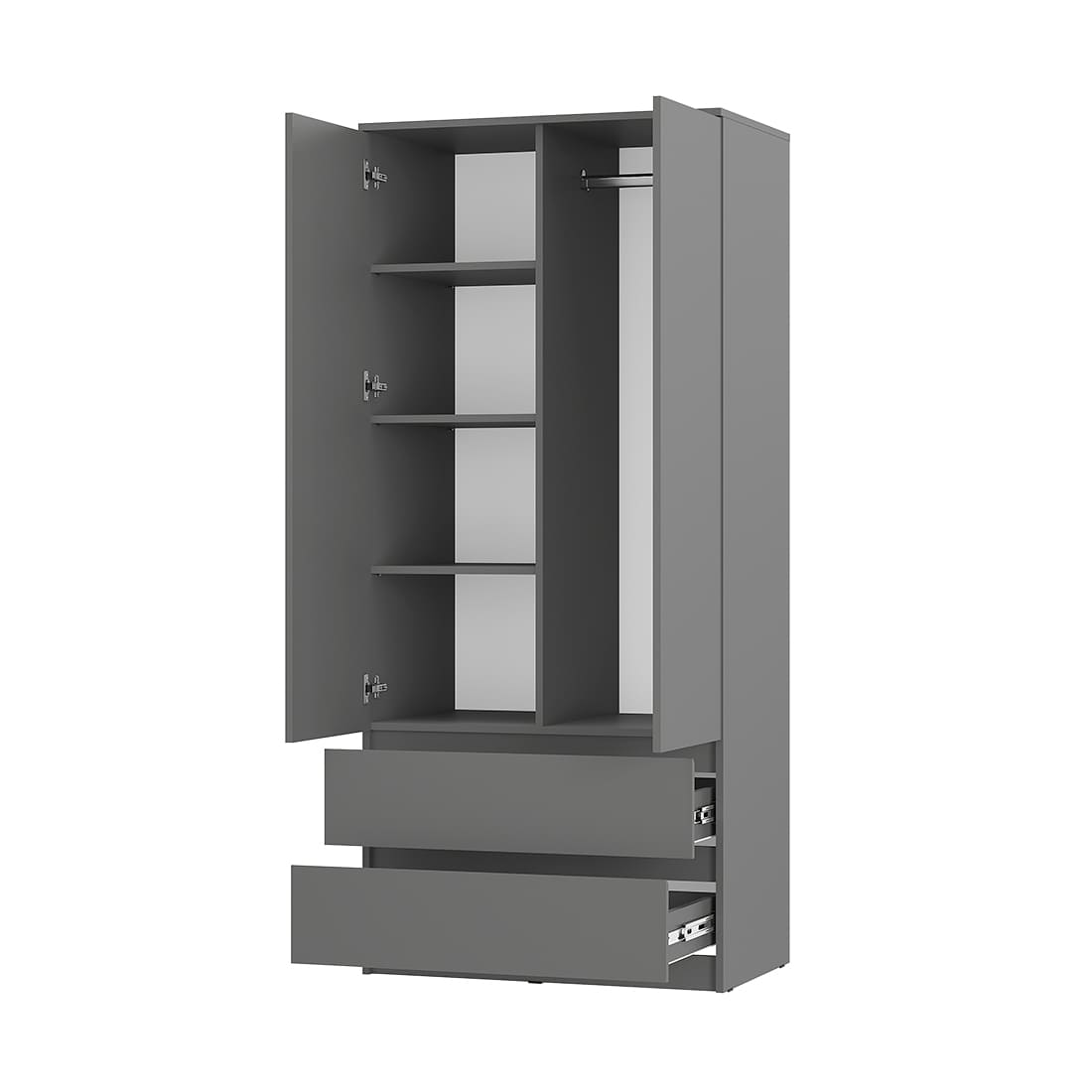 "Симпл" Шкаф 2-х створчатый ШК-03  Графит