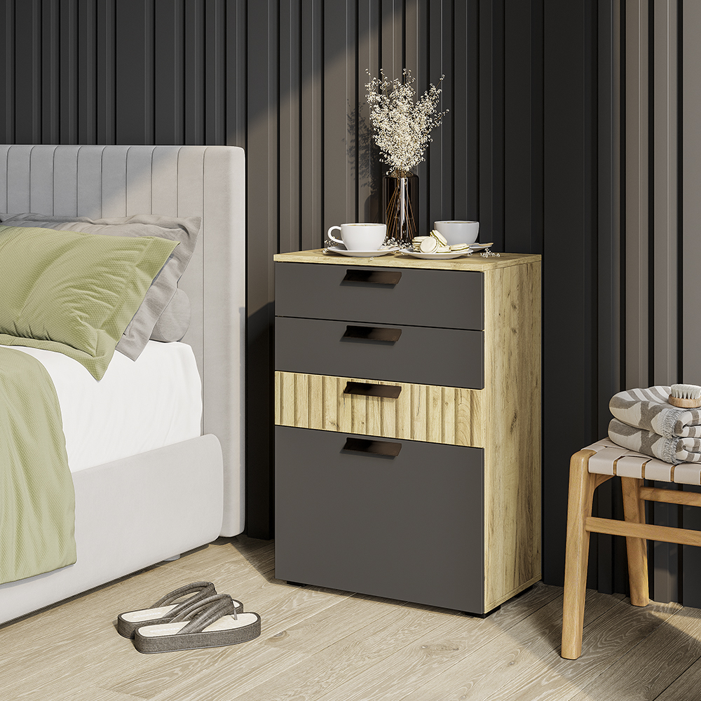 "Мишель" Комод тип 1 КМ-12 (крафт/графит)