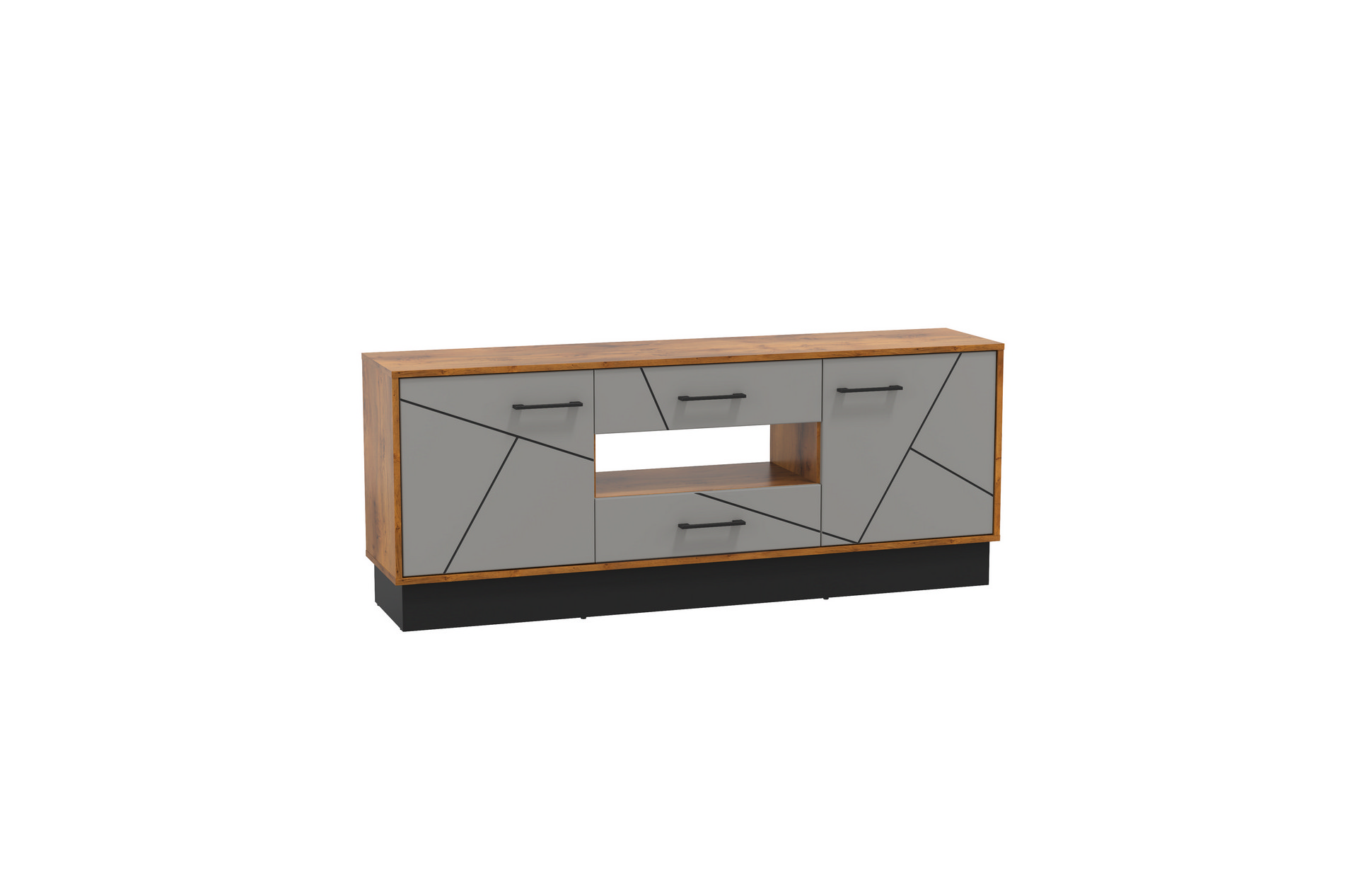 54.04 Тумба под ТВ "Гамма" (ш.1600) (Таксония / Грей)