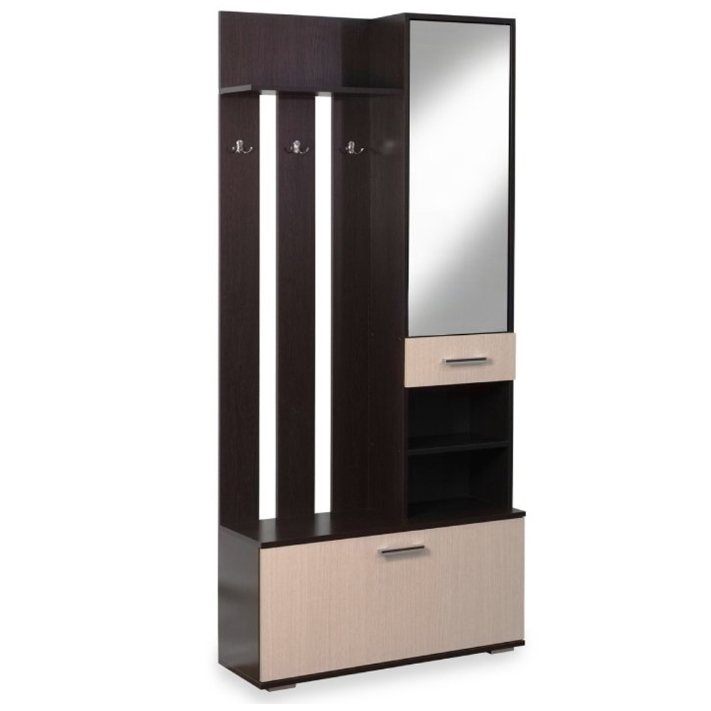 Прихожая СОРРЕНТО  (0,91х2,02х0,340) БЕЛФОРТ/ВЕНГЕ