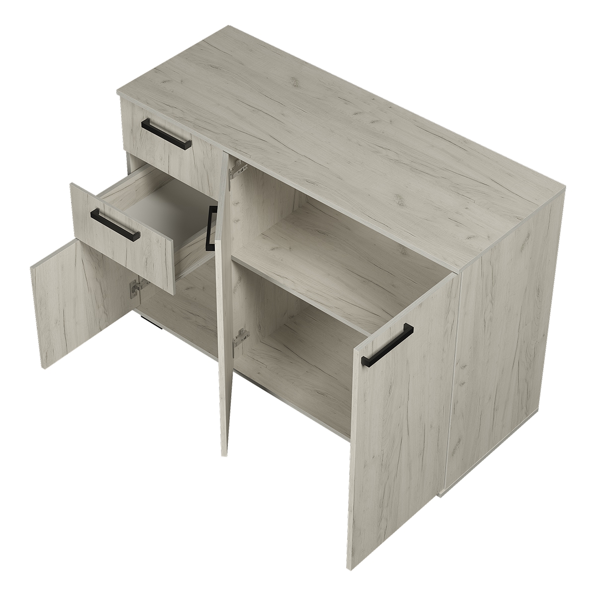 "Стандарт №3" Комод (Дуб крафт белый) 