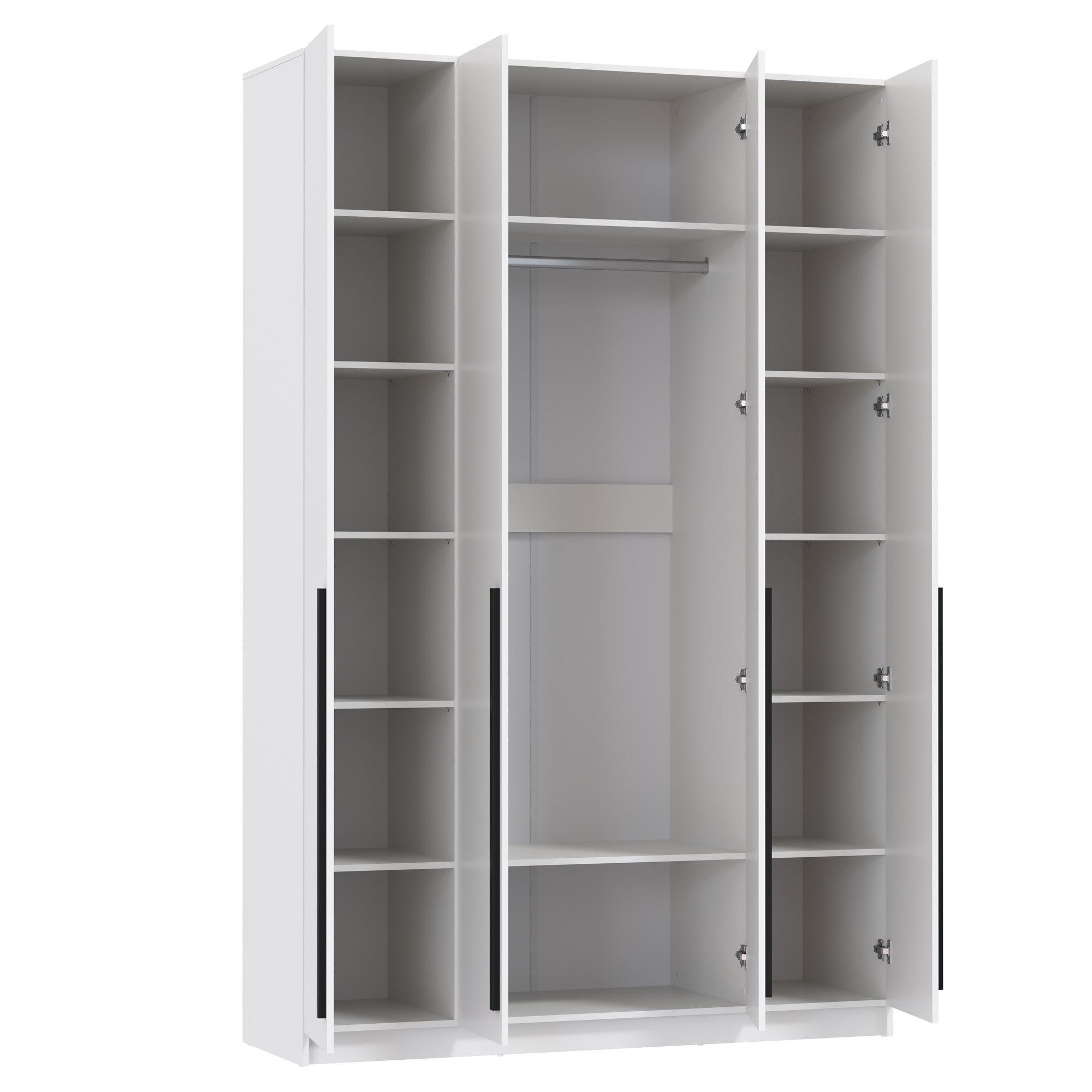 Шкаф для одежды 67.09 "Брандо" (4-х дв.) (ЛДСП белый) (h2500)