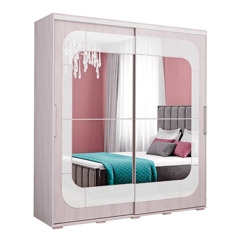 Шкаф-купе "Крафт-7" (1962х2176х591) ясень белый  