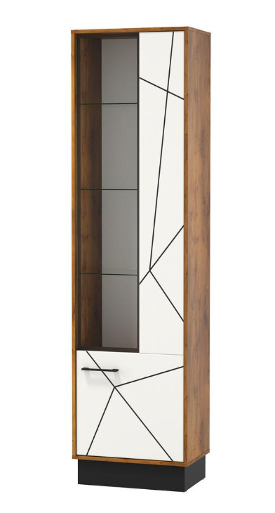 54.01-01 Шкаф-пенал "Гамма" (правый) Таксония/Белый