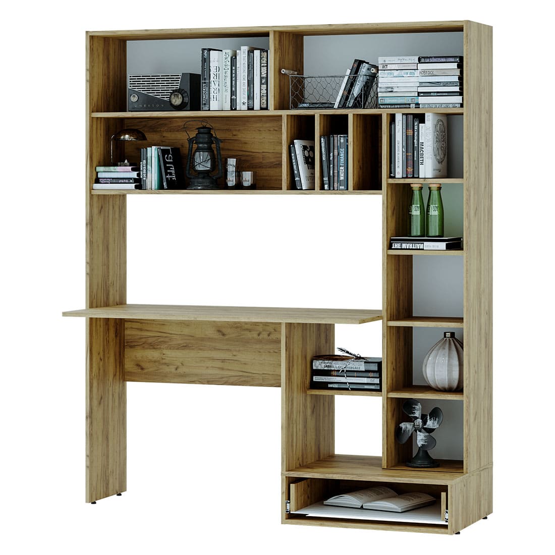 "Техно" Стол письменный крафт/цемент