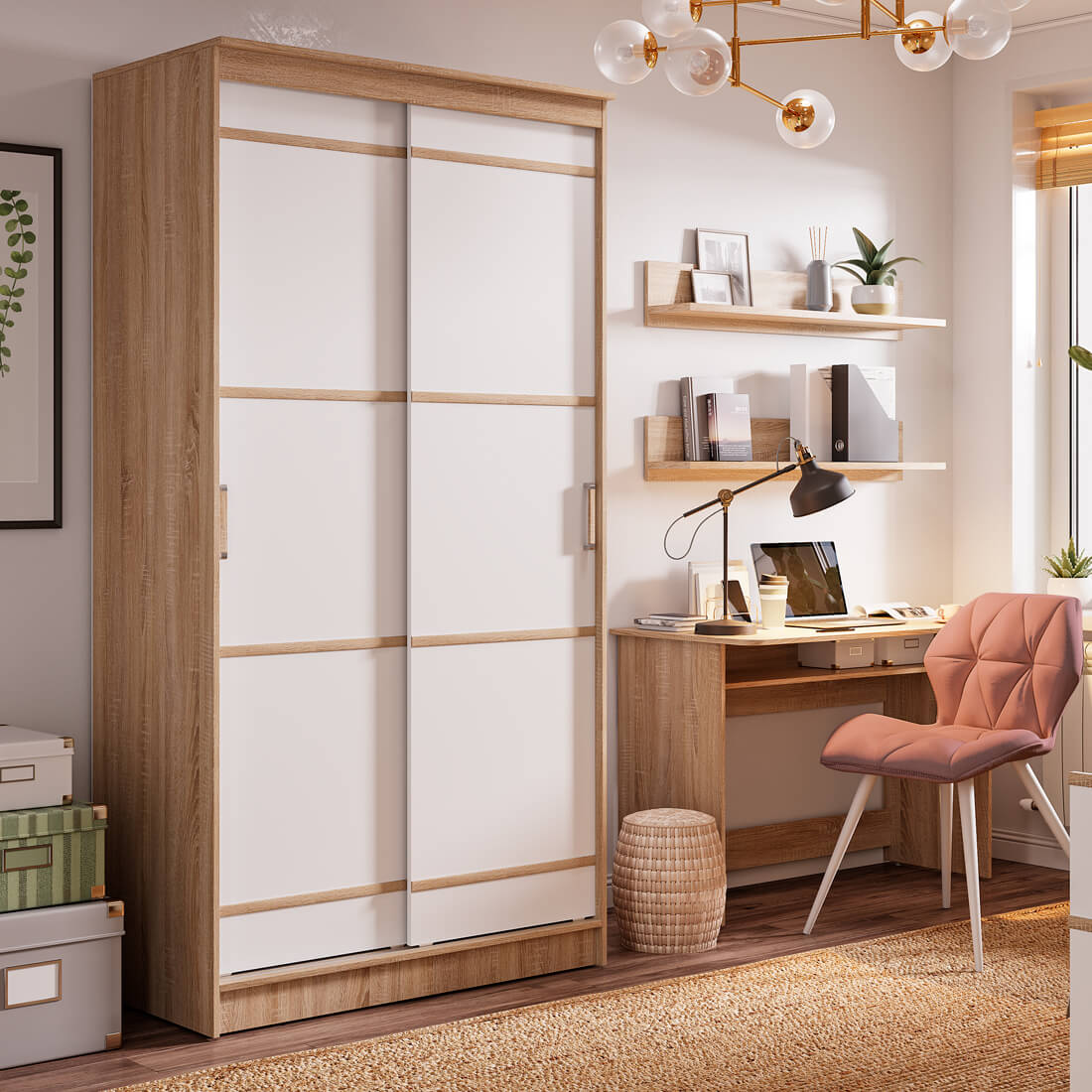 "Сакура" Шкаф-купе 1,14 (СОНОМА)