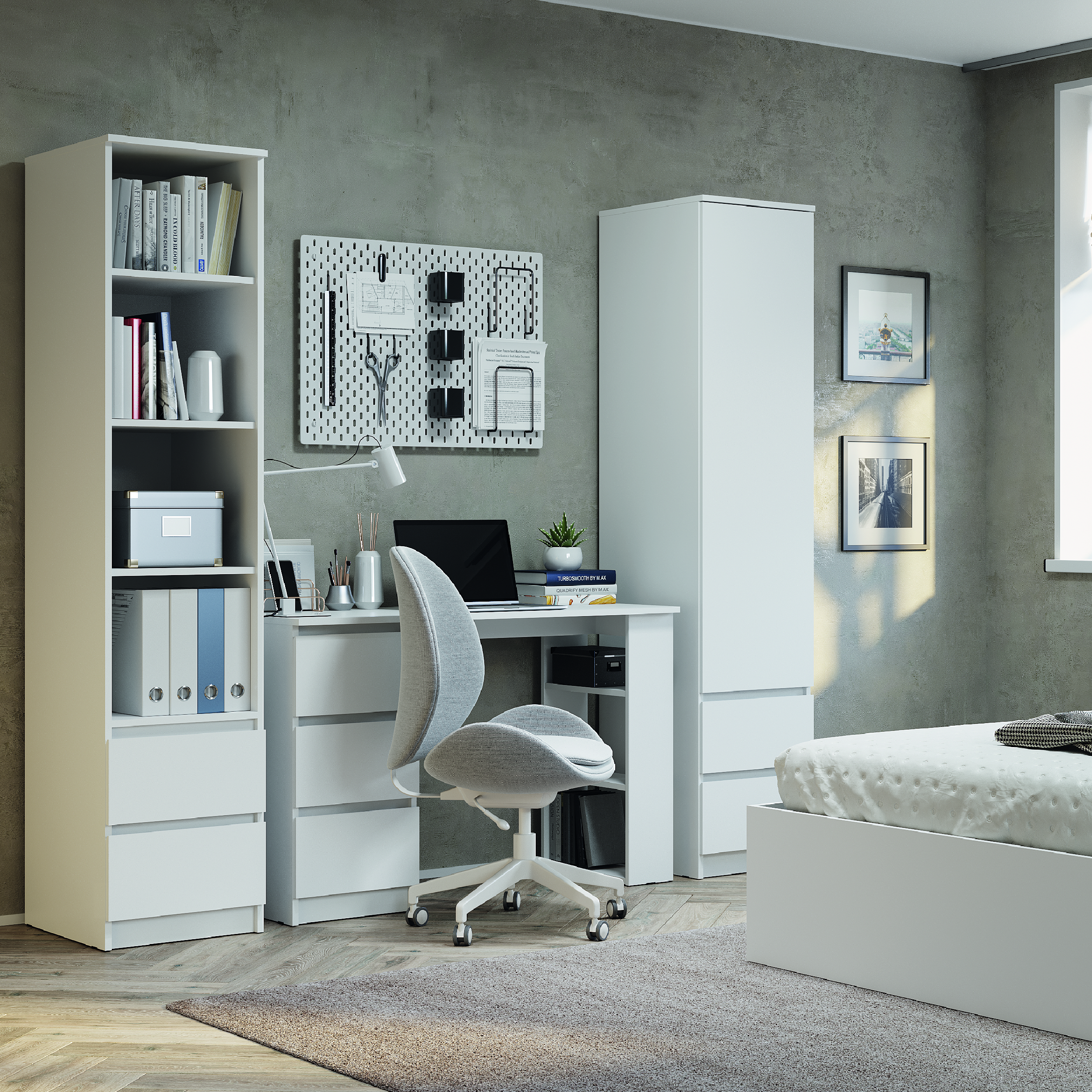 "Симпл" Стол письменный ПС-07 Белый