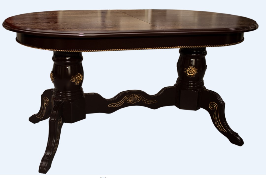 Стол на двух лапах-Шпон 1,6*2,0  (белый)