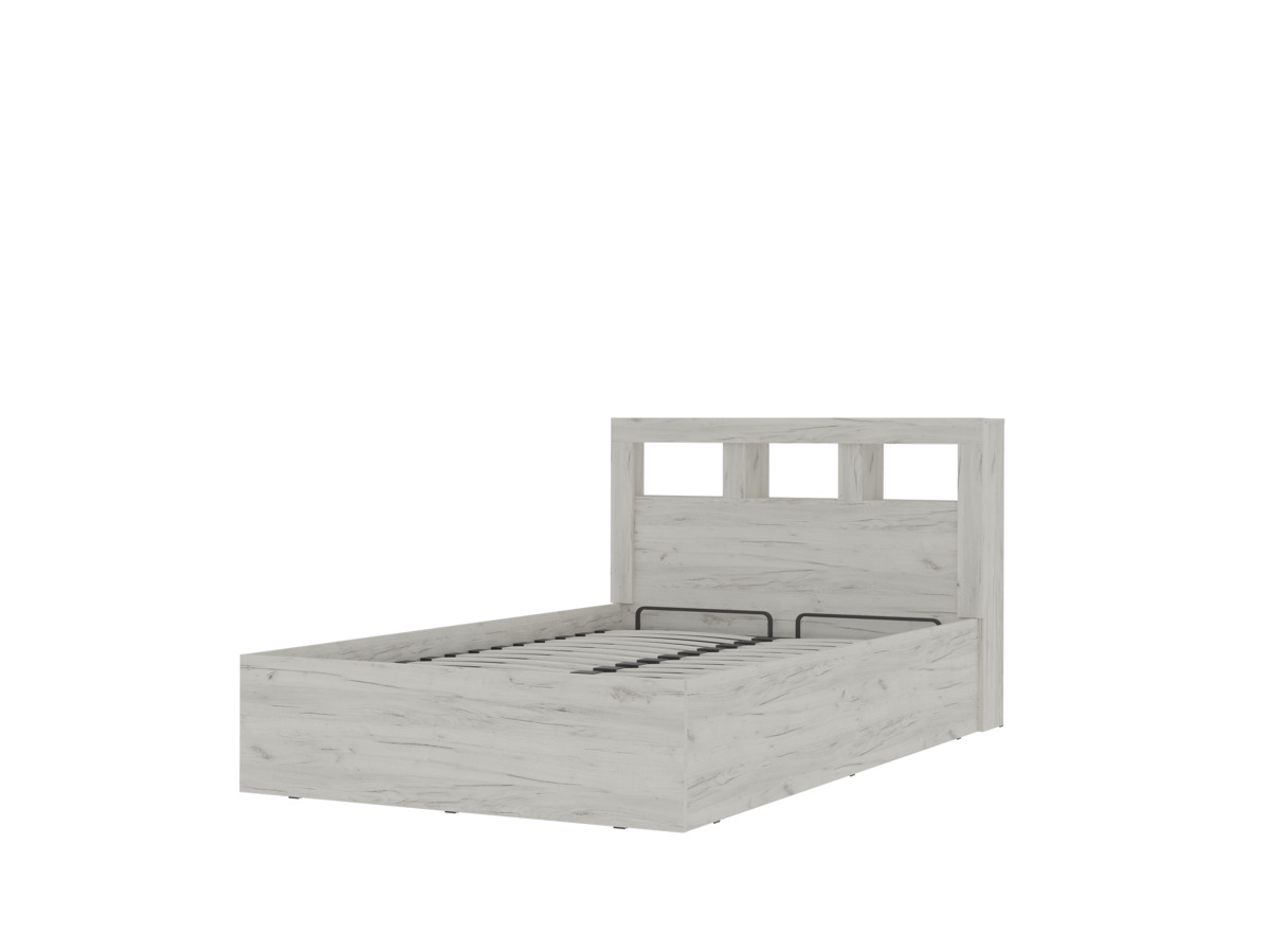 ГРАНД Кровать 1,2  (1.272х0,950х2,210)Дуб крафт Белый