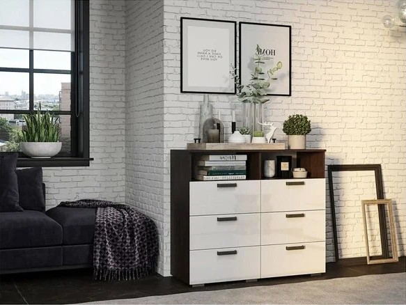 "Азаро" Комод "BTS"  Венге/белый глянец  СНЯТО