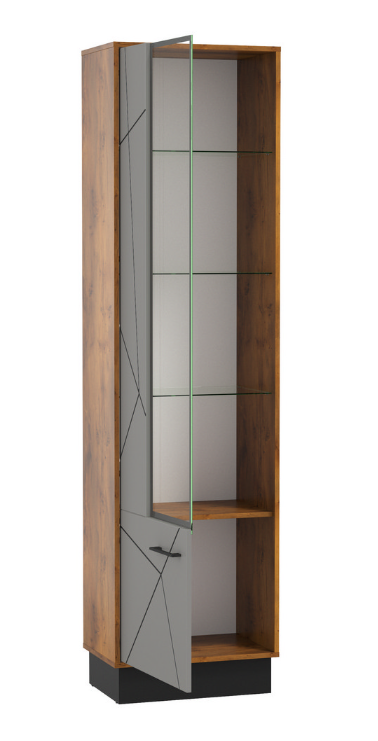 54.01 Шкаф-пенал "Гамма" (левый)  (Таксония / Грей)