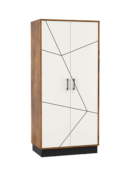 54.03 Шкаф для одежды "Гамма" (2-х дв.) Таксония/Белый