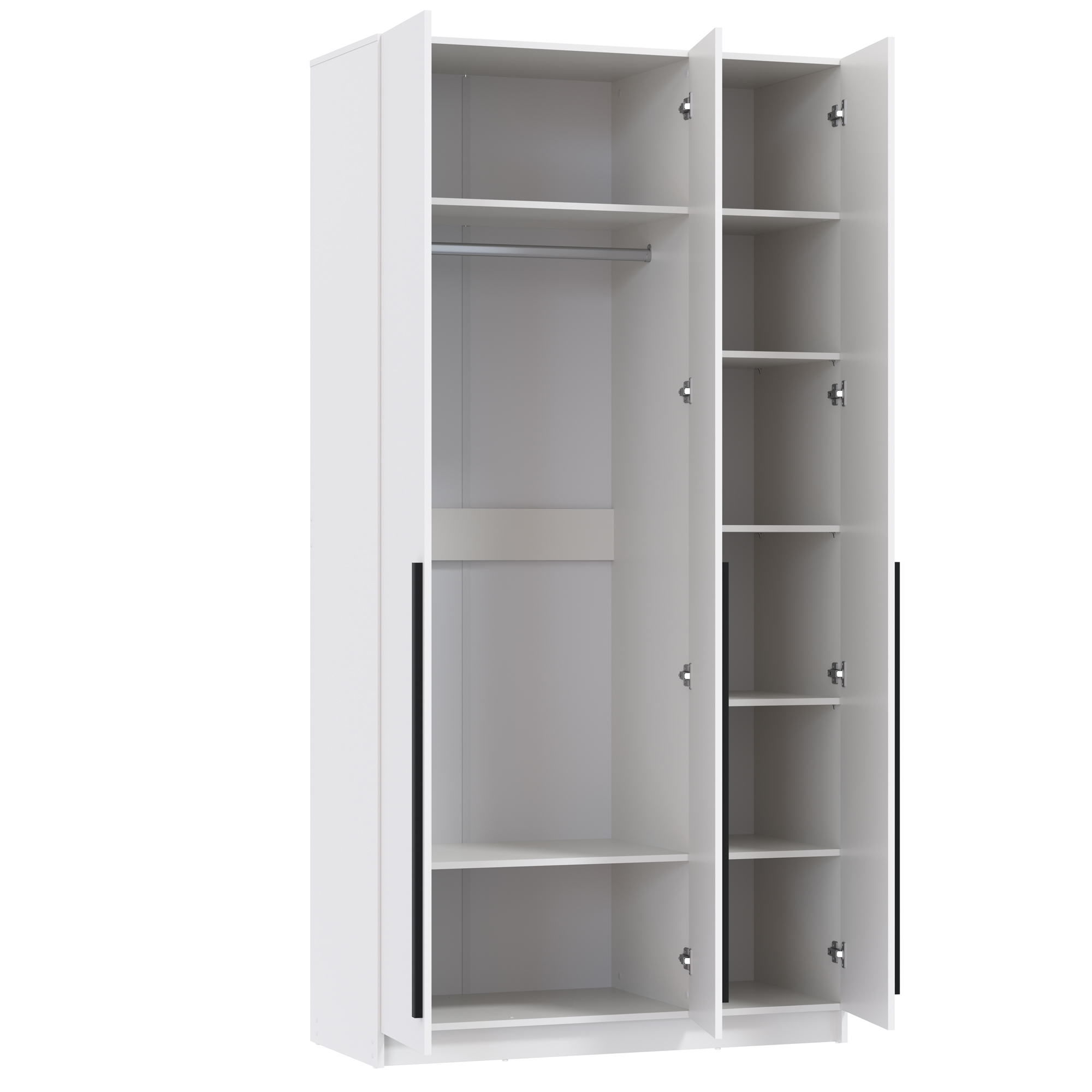 Шкаф для одежды 67.12 "Брандо" (3-х дв.) (ЛДСП белый) (h2400)