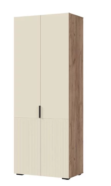 СОНАТА ШК 02 Шкаф 2-х створчатый (800х2100х460)Фасад МДФ МОНО КЕРАМИКА/Корпус ДУБ КРАФТ ТАБАЧНЫЙ