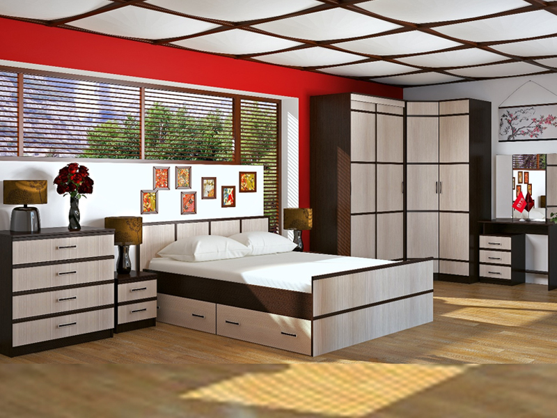 "Сакура" Тумбы (2шт) (Венге лоредо)