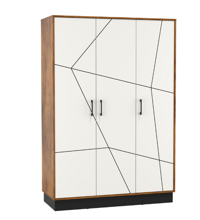 54.12 Шкаф для одежды "Гамма" (3-х дв.) Таксония/Белый