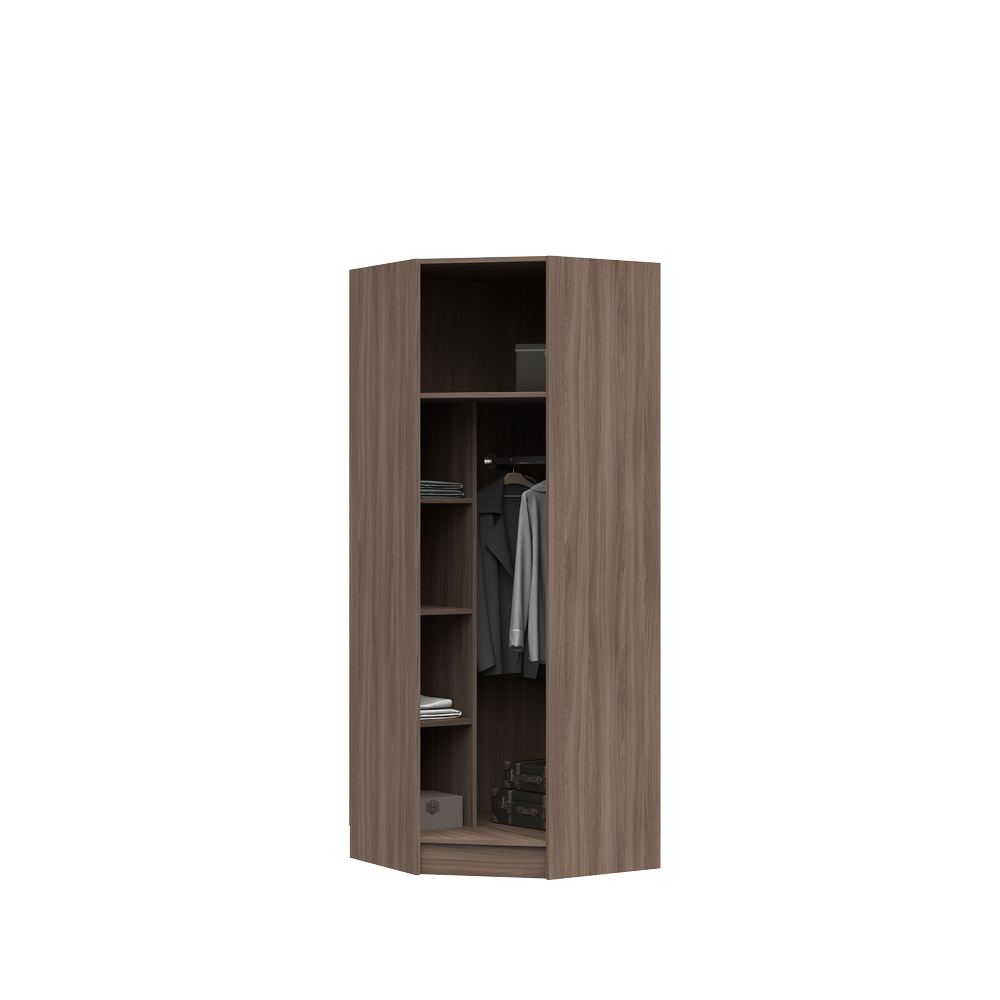 Гостиная МАКАРЕНА ЛДСП ШК 303 шкаф угловой (0,72х0,72х1,908х0,44) фасад ШИМО СВЕТЛ/корпус ШИМО ТЕМН